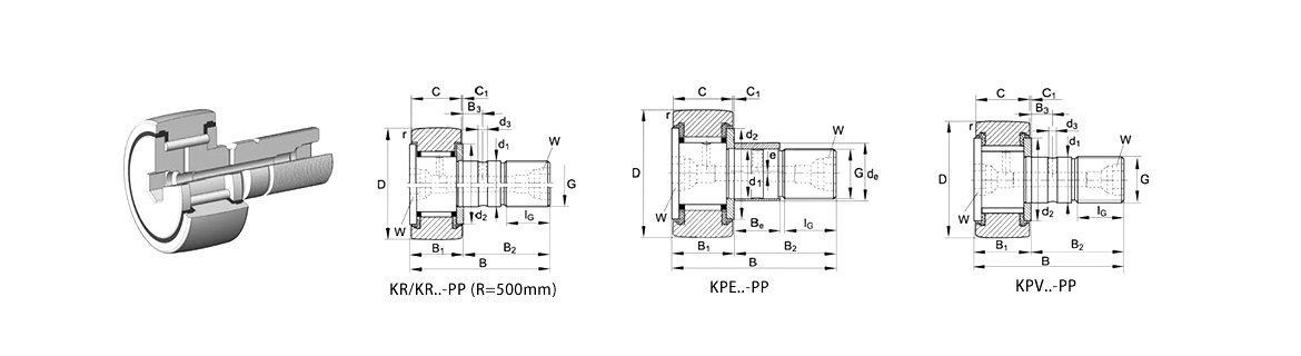 KR/KR..-PP (R=500 mm) | KPE..-PP | KPV..-PP